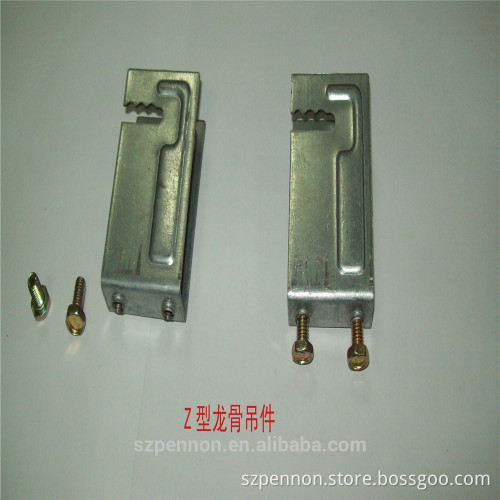 Galvzniaed Steel Keel Hanger For Z Shape Tee Grid Suspended Ceiling